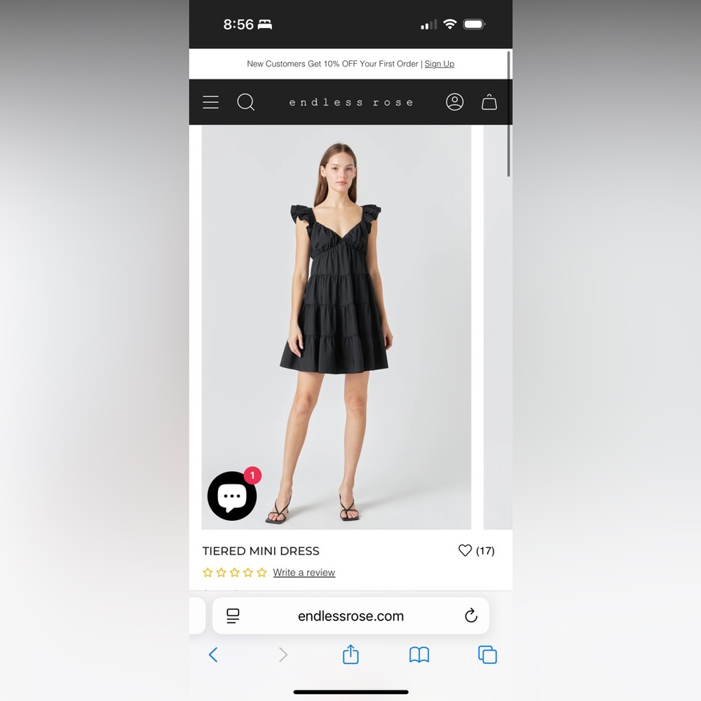 Black Tiered Mini Dress from Endless Rose